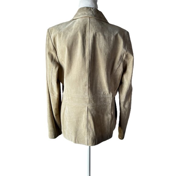 Style & Co. Suede Blazer (Size L) Quiet Luxury Statement Edgy & Elegant Suede - Picture 5 of 12